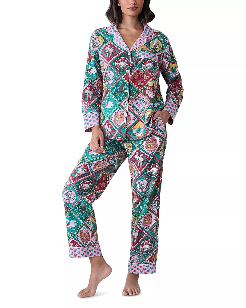 Printfresh Vintage Holiday Cotton Flannel Pajama Set