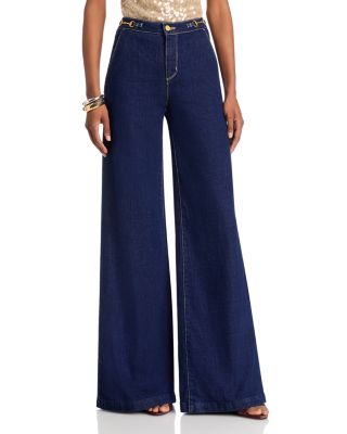 Jules Horsebit High Rise Wide Leg Jeans in Koval