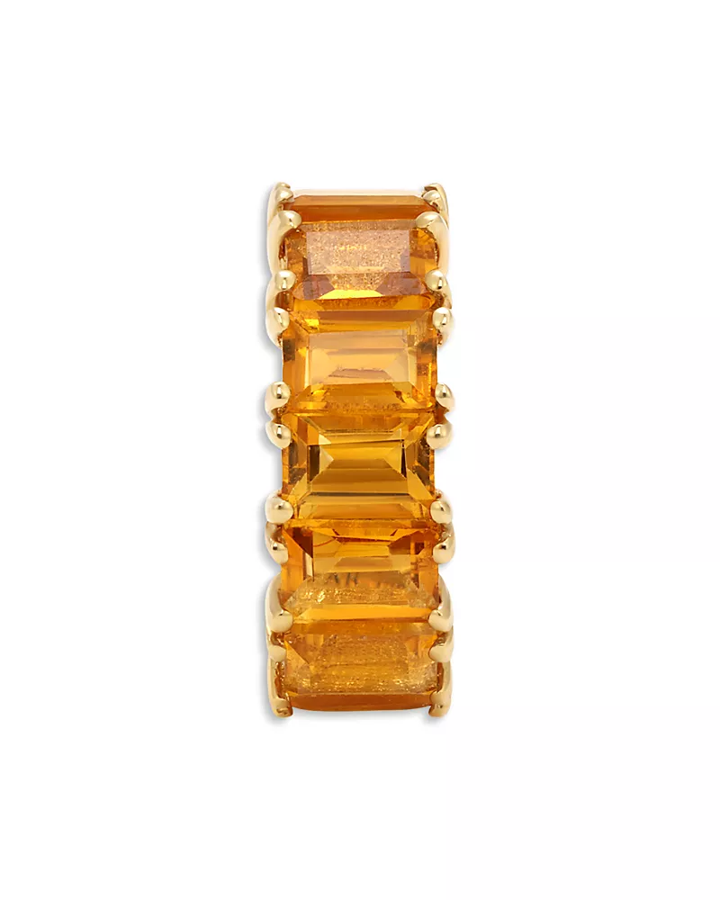 Adina Reyter 14K Yellow Gold Citrine Baguette Big Bead Pendant