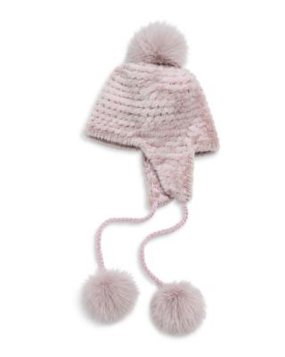 Faux Fur Pom Pom Trapper Hat