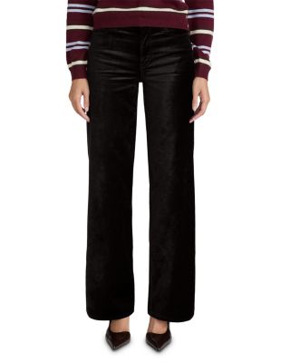 Frame The Velvet Slim High Rise Palazzo Jeans in Fudge