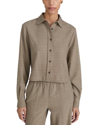 The Charles Check Wool Blend Cropped Shirt