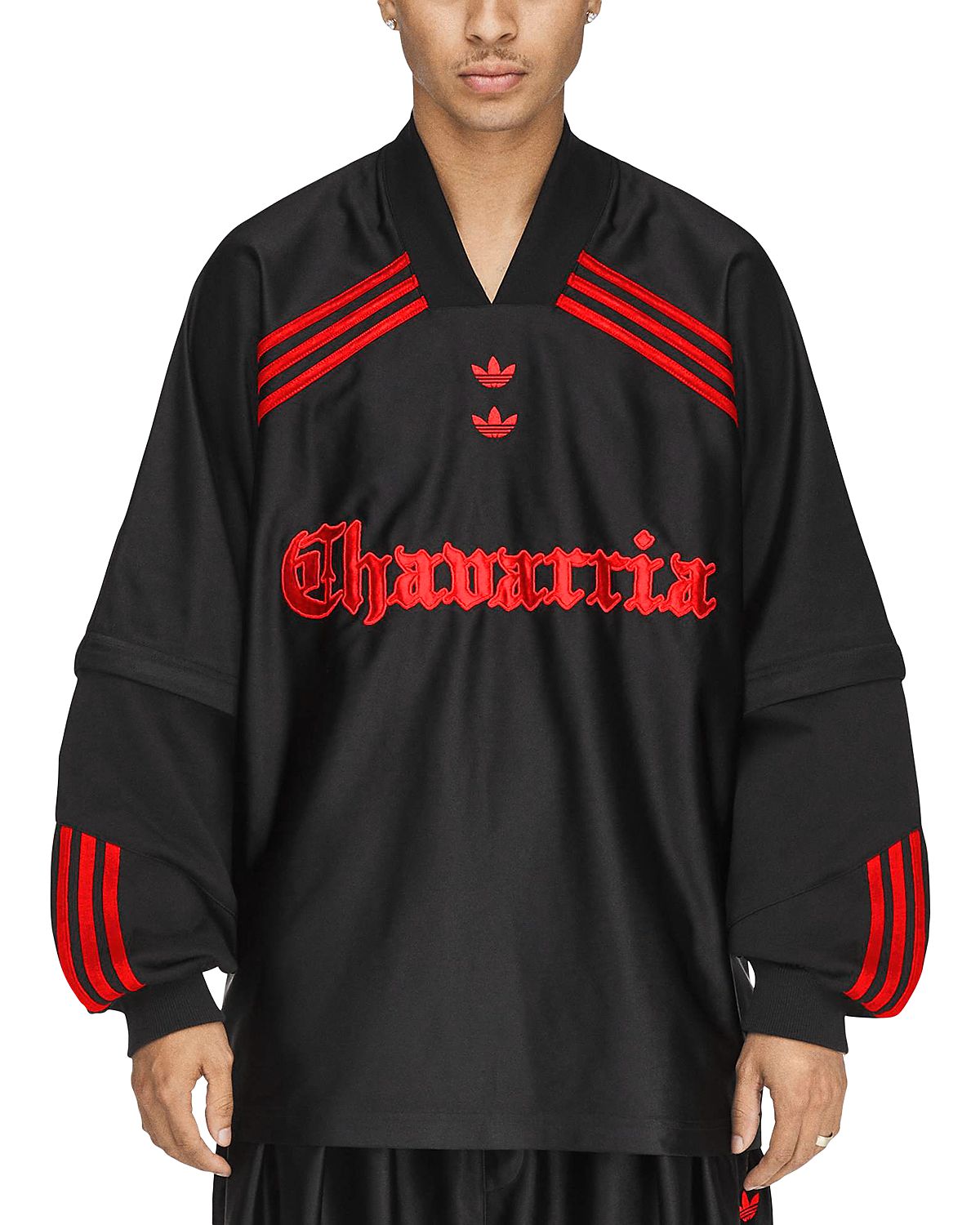 Adidas x Willy Chavarria Men's Dazzle Graphic V Neck Jersey