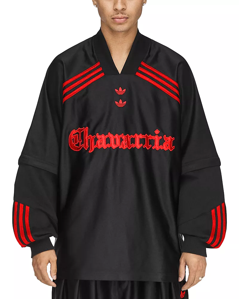 Adidas x Willy Chavarria Men's Dazzle Graphic V Neck Jersey