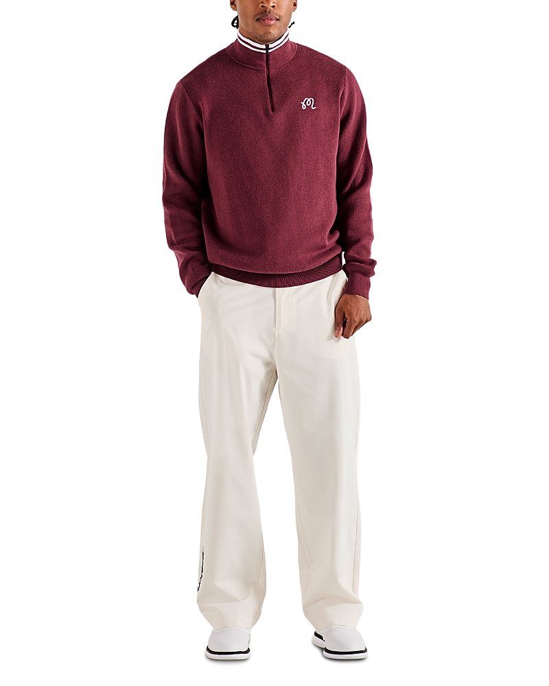 Malbon Sorrel Cotton Blend Quarter Zip Sweater