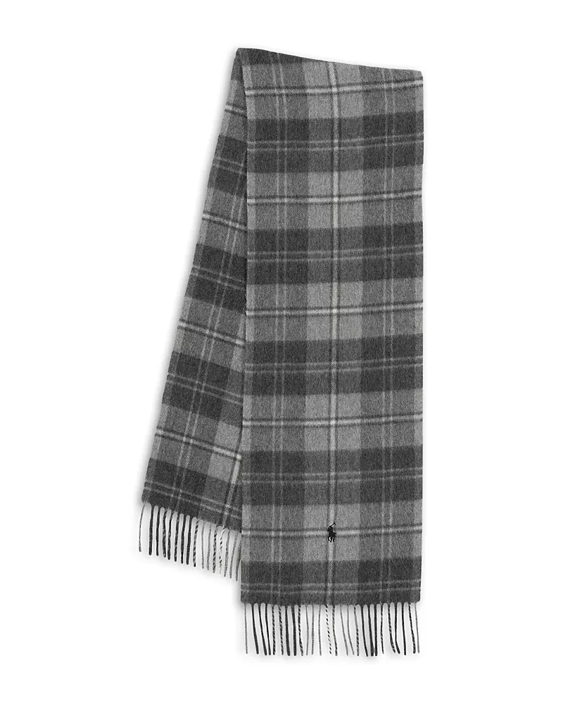 Polo Ralph Lauren Wool Cashmere Blend Plaid Scarf