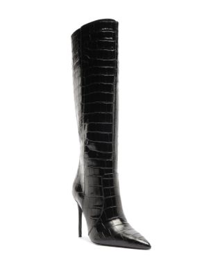 Women's Samira Croc Embossed Leather Knee High Boots