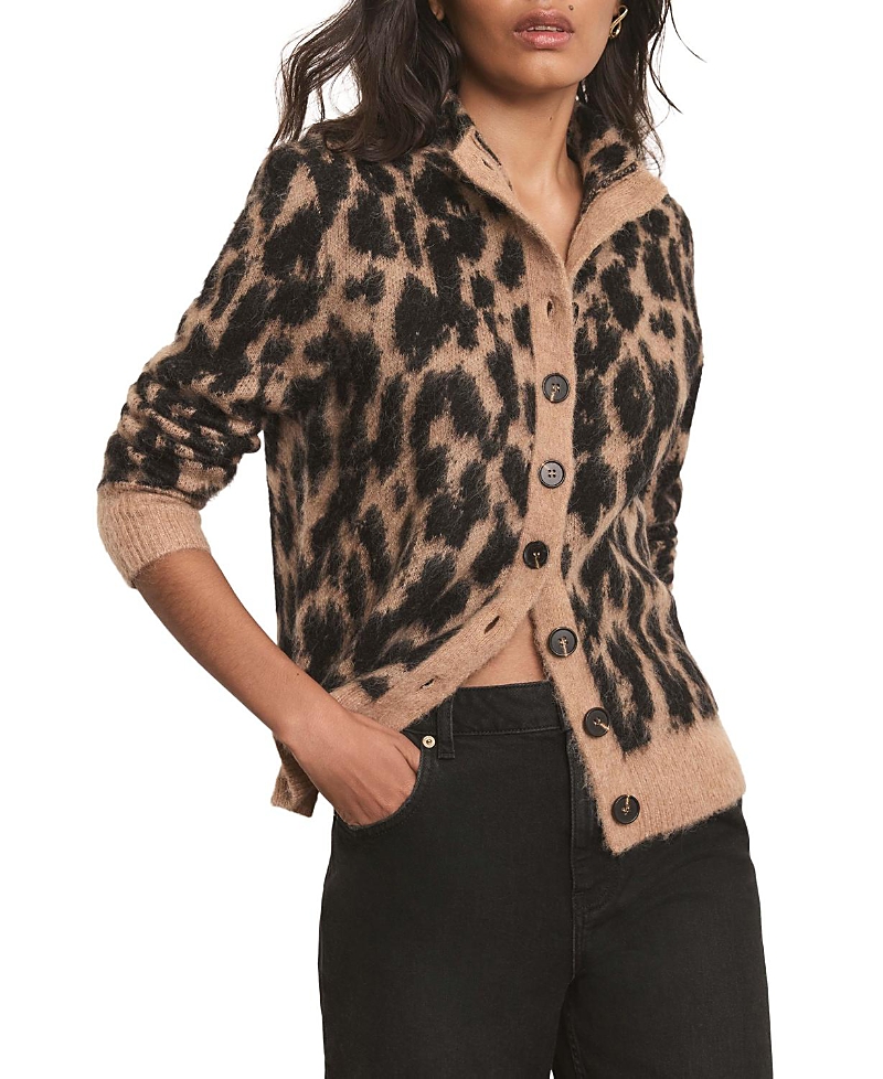 Mint Velvet Women's Fuzzy Texture Knit Cardigan