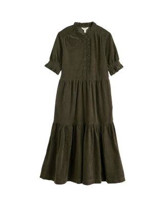 Seasalt Cornwall Feather Star Tiered Cord Dress