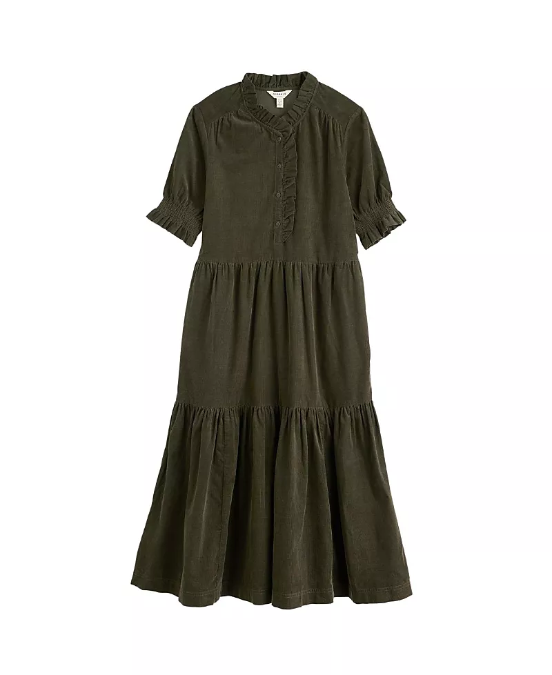 Seasalt Cornwall Feather Star Tiered Cord Dress