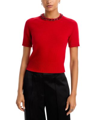 Bonnie Embellished Crewneck Short Sleeve Sweater