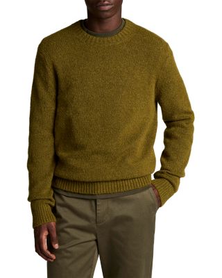 Mottled Marl Merino Wool & Alpaca Blend Crewneck Sweater