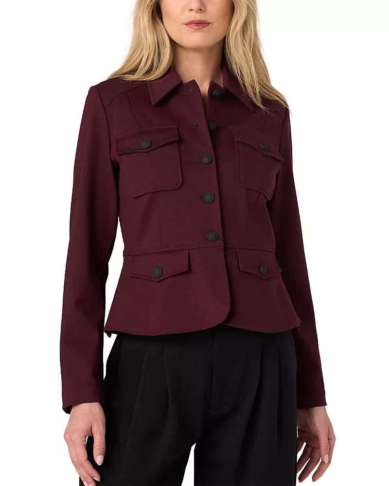Liverpool Los Angeles Button Front Peplum Jacket