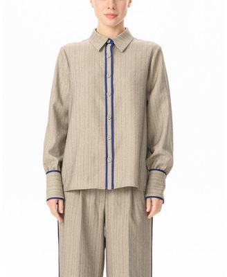 Herringbone Pinstripe Johnny Shirt