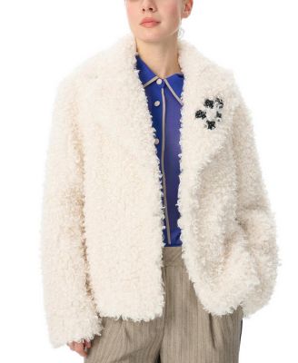 Faux Curly Lamb Marilyn Coat