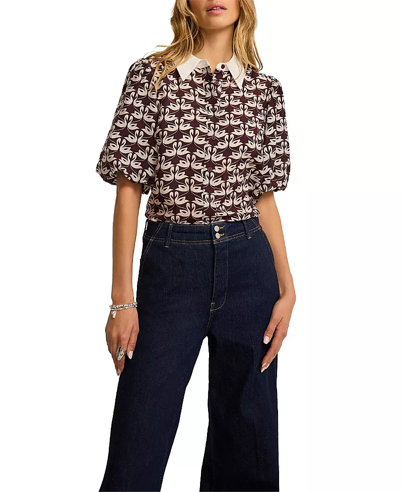 Mint Velvet Women's Swan Print Shirt