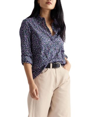 Seasalt Cornwall Larissa Crinkled Cotton 3/4 Sleeve Shirt
