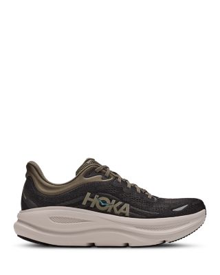 Men's Bondi 9 Running Sneakers in Black/Hoka Citrus