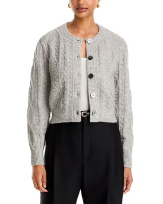 Rana Cable Knit Cropped Cardigan