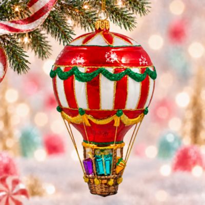 Balloon Delivery Glass Ornament