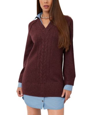 Carrie Mixed Media Sweater Dress