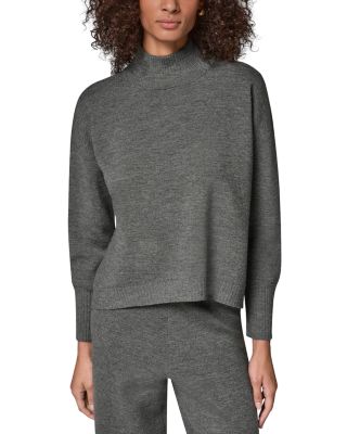 Merino Wool Blend Mock Neck Sweater