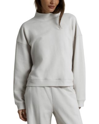 Delaney Cotton French Terry Mock Neck Sweatshirt