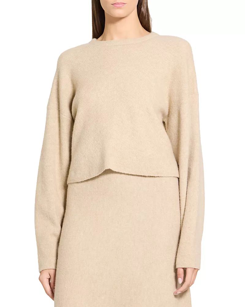 Theory Astor Merino Wool & Cashmere Crewneck Sweater