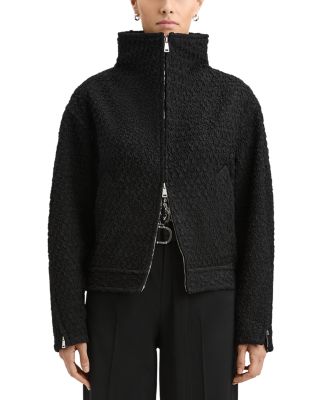 Naomi Bubble Texture Funnel Neck Jacket