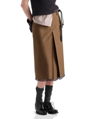  Wool Midi-Skirt