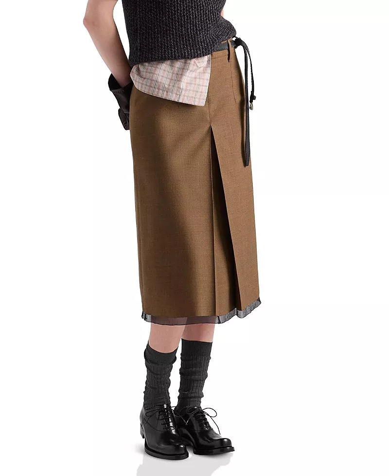 Prada Wool Midi-Skirt