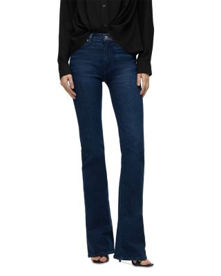 Barbara Cotton Blend High Rise Bootcut Jeans in Athens