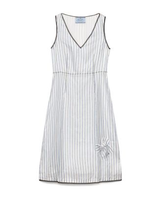 Striped Dress with Bow