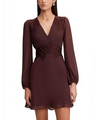  Women's Mackenzie Lace Trim Mini Dress
