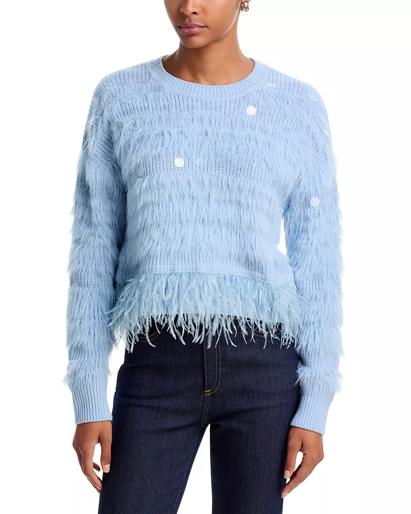 Cinq a Sept Vivi Paillette Wool Blend Sweater