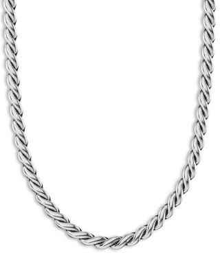 Sculpted Cable Chain Necklace in Sterling Silver, 5.7mm