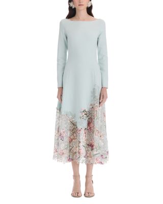  Iris Wool Blend Lace Trim Dress