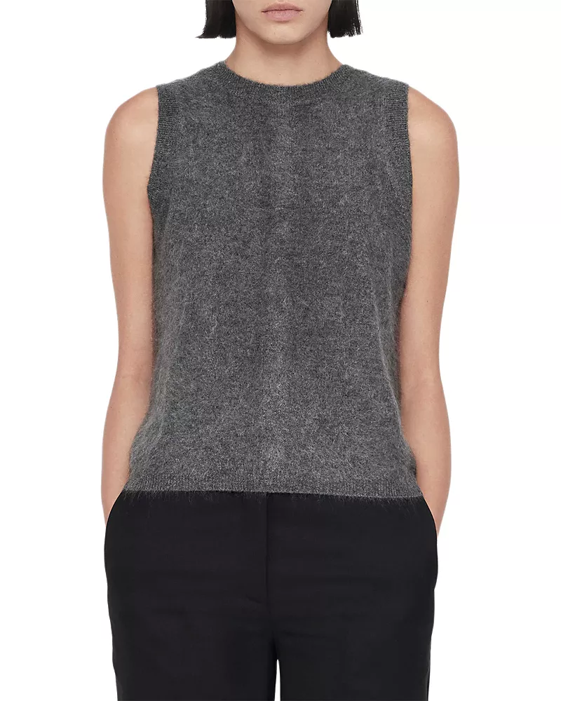 Allsaints Ada Brushed Cashmere Back Button Tank