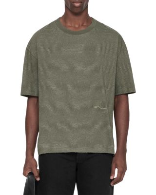 Axel Cotton Blend Relaxed Crewneck Stripe T-Shirt