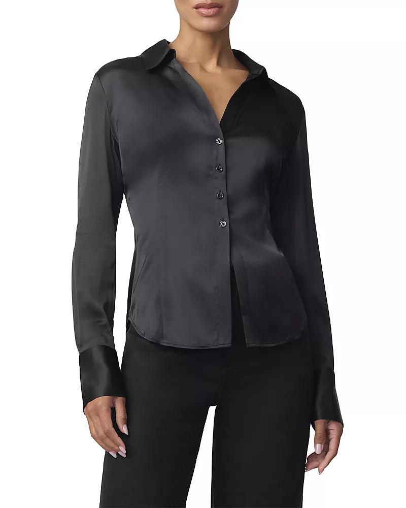 Joe's Jeans The Satin Cora Slim Button Up Blouse