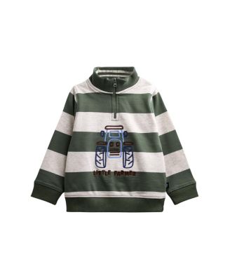 Boys' Embroidered Half Zip Neck Sweatshirt - Baby, Little Kid
