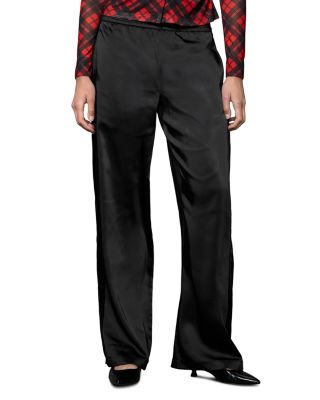 Sanctuary Polished Satin High Rise Track Pants