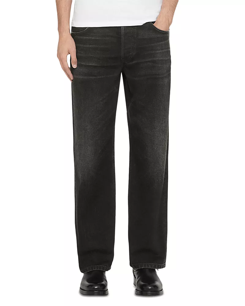 Allsaints Loose Straight Fit Jeans in Washed Grey