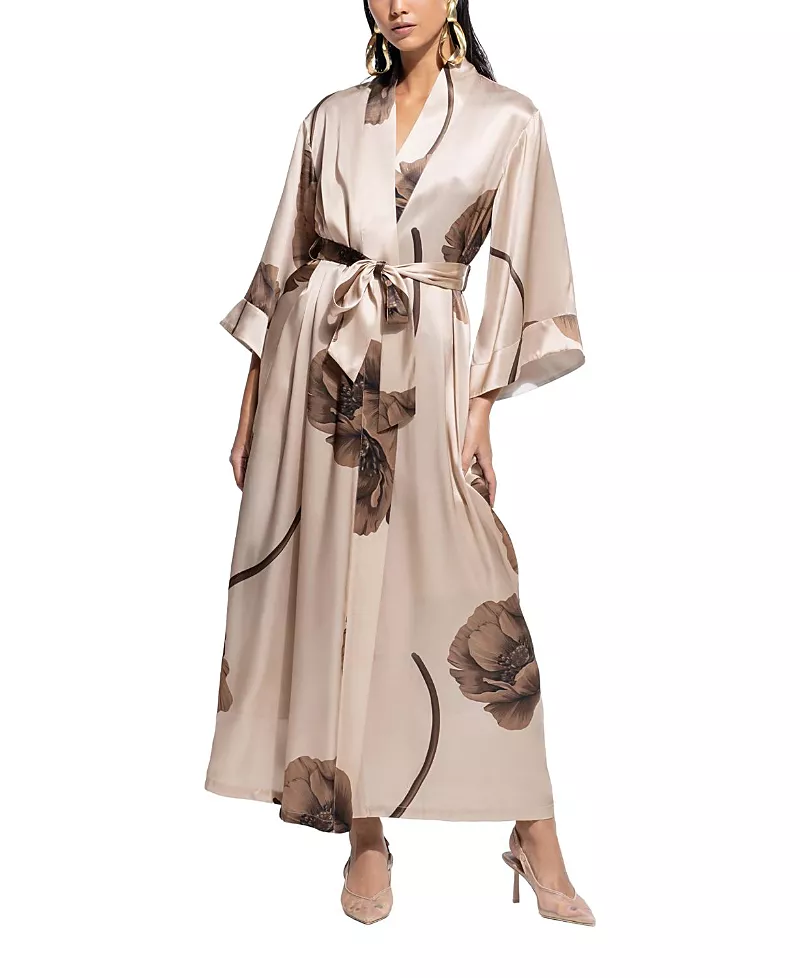 Ginia Silk Long Robe