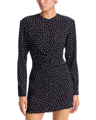 Elina Ruched Long Sleeve Mini Dress