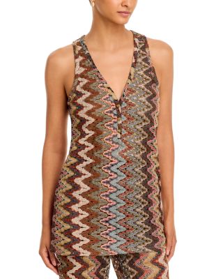 Saxton Chevron V Neck Tank