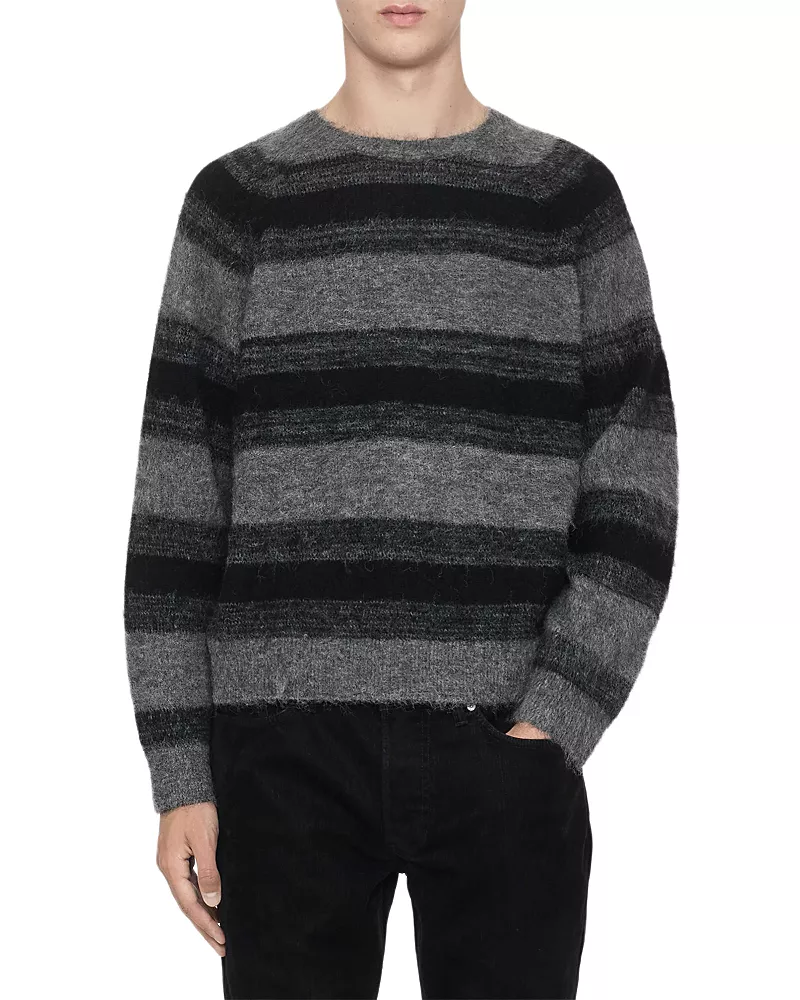 Allsaints Senner Striped Raglan Sleeve Sweater