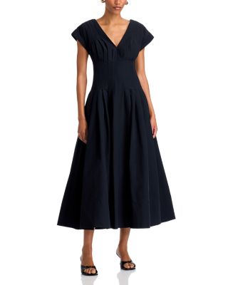 Nina Pleated A Line Midi Dress