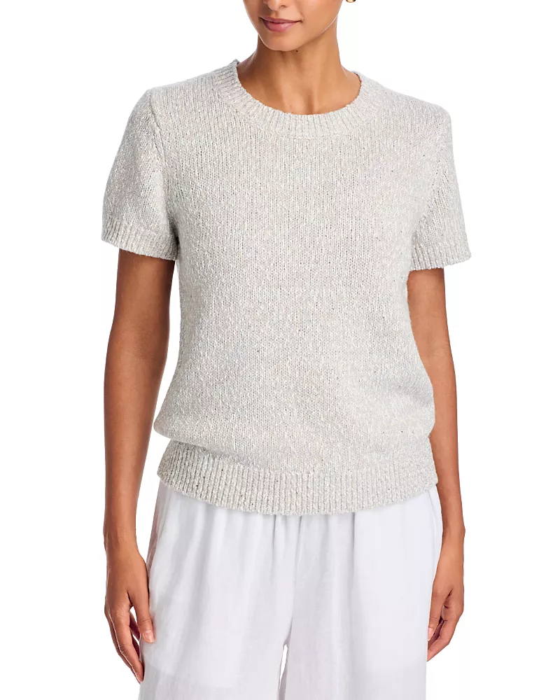 Tommy Bahama Beach Glow Cotton & Merino Wool Short Sleeve Sweater