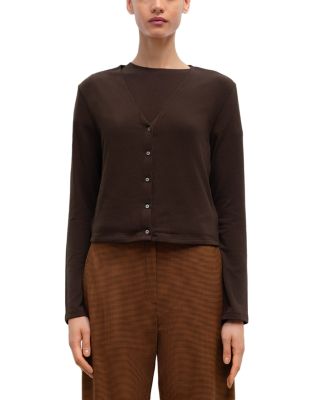 Lauren Cropped V Neck Cardigan